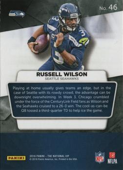 2016 Panini The National VIP #46 Russell Wilson Back