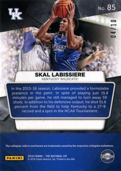 2016 Panini The National VIP - Gold Pulsar #85 Skal Labissiere Back