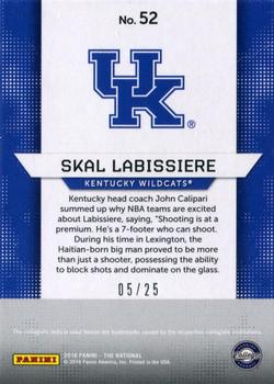 2016 Panini The National - Cracked Ice #52 Skal Labissiere Back