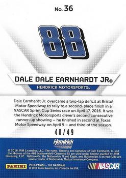 2016 Panini The National - Hyper Foil #36 Dale Earnhardt Jr. Back