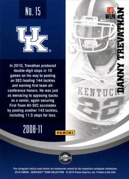 2016 Panini Kentucky Wildcats #15 Danny Trevathan Back
