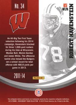 2015 Panini Wisconsin Badgers #34 Rob Havenstein Back