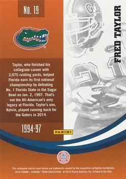 2015 Panini Florida Gators #19 Fred Taylor Back