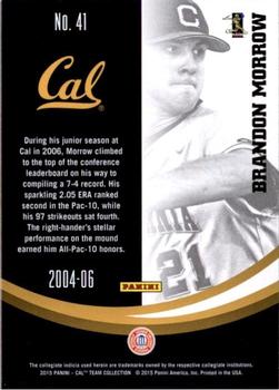 2015 Panini California Golden Bears #41 Brandon Morrow Back