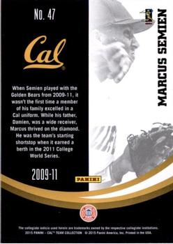 2015 Panini California Golden Bears #47 Marcus Semien Back