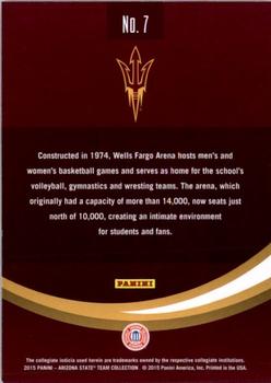 2015 Panini Arizona State Sun Devils #7 Wells Fargo Arena Back