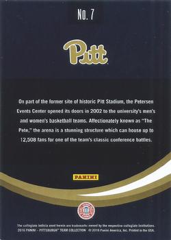 2016 Panini Pittsburgh Panthers #7 Petersen Events Center Back