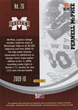 2016 Panini Mississippi State Bulldogs #26 Pernell McPhee Back