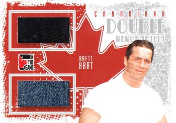 2011 In The Game Canadiana - Double Memorabilia Silver #DM-03 Brett Hart Front