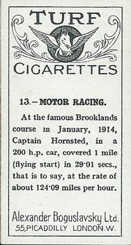 1925 Sports Records #13 Motor Racing Back