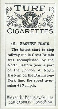 1925 Sports Records #19 Trains Back
