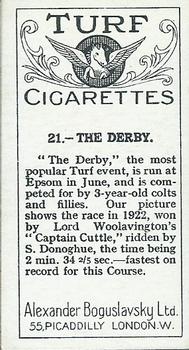 1925 Sports Records #21 Flat Racing Back