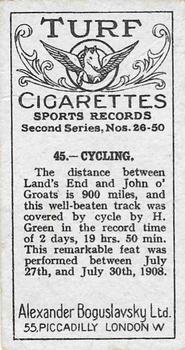 1925 Sports Records #45 Cycling Back