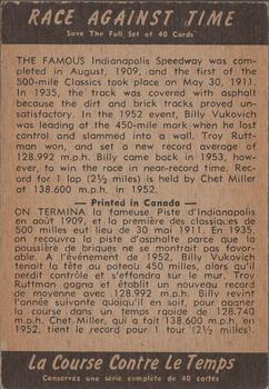 1954 Parkhurst Race Against Time (V339-12) #32 Bill Vukovich Back