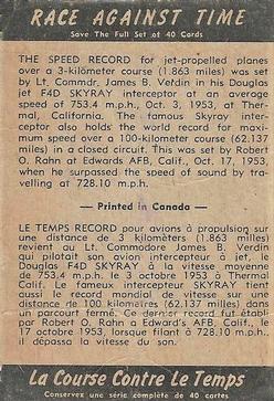1954 Parkhurst Race Against Time (V339-12) #34 Breaking the Sound Barrier Back