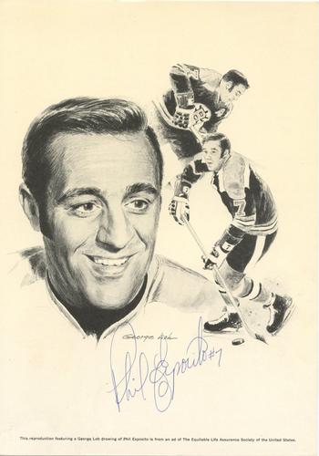 1967-73 Equitable Life Assurance Sports Hall of Fame #NNO Phil Esposito Front
