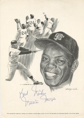 1967-73 Equitable Life Assurance Sports Hall of Fame #NNO Willie Mays Front