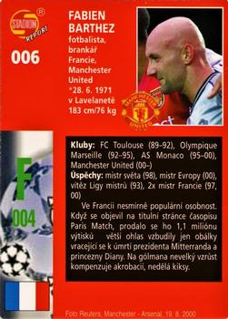 2000 Stadion World Stars #006 Fabien Barthez Back