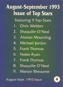 1993 Top Stars Magazine #4 Michael Jordan Back