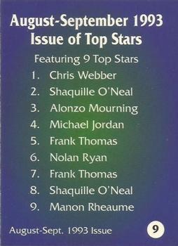 1993 Top Stars Magazine #9 Manon Rheaume Back