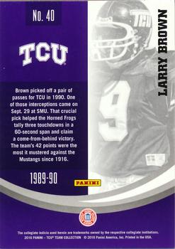 2016 Panini TCU Horned Frogs - Silver #40 Larry Brown Back