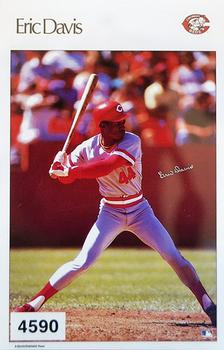 1986 Sports Illustrated Poster Stickers Test Issue #4590 Eric Davis Front