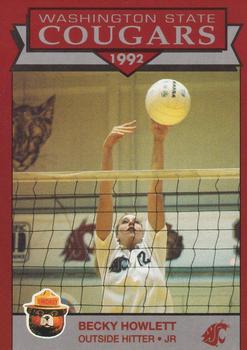 1992 Washington State Cougars Smokey #NNO Becky Howlett Front