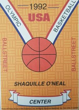 1992 Ballstreet #NNO Shaquille O'Neal Back