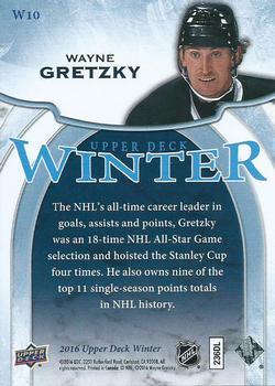 2016 Upper Deck Winter #W10 Wayne Gretzky Back