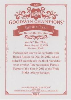 2016 Upper Deck Goodwin Champions - Royal Red #126 Miesha Tate Back