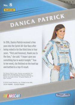 2016 Panini Black Friday - Manufactured Patches #8 Danica Patrick Back