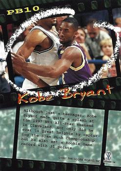 1997 Score Board Players Club - Play Backs #PB10 Kobe Bryant Back