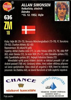 2003 Stadion World Stars #636 Allan Simonsen Back