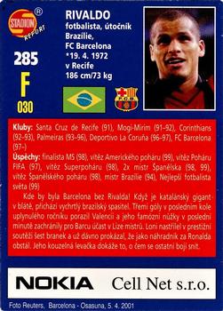 2001 Stadion World Stars #285 Rivaldo Back