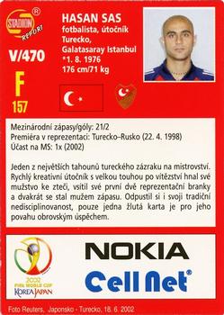 2002 Stadion World Stars #470 Hasan Sas Back