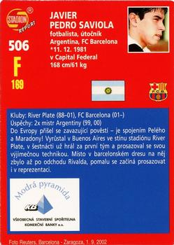 2002 Stadion World Stars #506 Javier Pedro Saviola Back