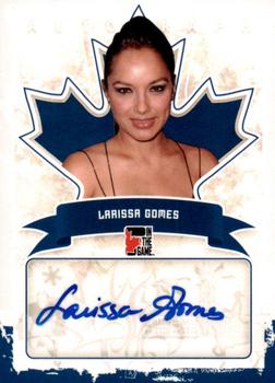 2011 In The Game Canadiana - Autographs Blue #A-LG1 Larissa Gomes Front
