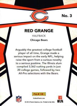 2013 Panini National Sports Collectors Convention - Team Colors #3 Red Grange Back