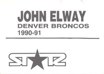 1990-91 St☆r (unlicensed) #NNO John Elway Back