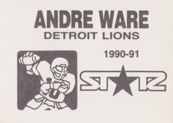 1990-91 St☆r (unlicensed) #NNO Andre Ware Back