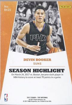 2017 Panini National Convention #BK21 Devin Booker Back