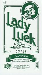 2017 Upper Deck Goodwin Champions - Cloth Lady Luck Minis #65 Kangaroo Back