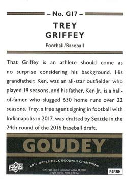 2017 Upper Deck Goodwin Champions - Goudey #G17 Trey Griffey Back