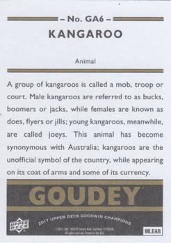 2017 Upper Deck Goodwin Champions - Goudey Animals #GA6 Kangaroo Back