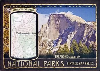 2017 Upper Deck Goodwin Champions - National Parks Vintage Map Relics #NP-4 Yosemite - Half Dome Front