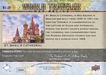 2017 Upper Deck Goodwin Champions - World Traveler Map Relics #WT-39 St. Basil's Cathedral, Russia Back