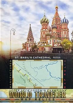 2017 Upper Deck Goodwin Champions - World Traveler Map Relics #WT-39 St. Basil's Cathedral, Russia Front