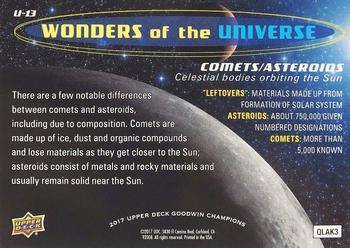 2017 Upper Deck Goodwin Champions - Wonders of the Universe #U-13 Comets/Asteroids Back