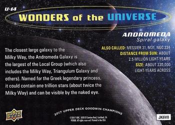 2017 Upper Deck Goodwin Champions - Wonders of the Universe #U-14 Andromeda Galaxy Back