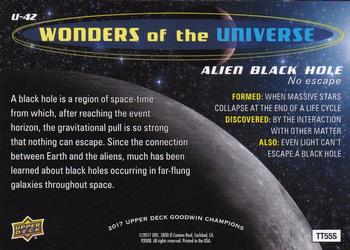 2017 Upper Deck Goodwin Champions - Wonders of the Universe #U-42 Alien Black Hole Back